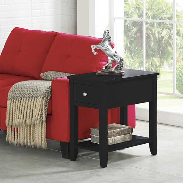 Red Barrel Studio® Angelino Solid Wood End Table with Storage | Wayfair